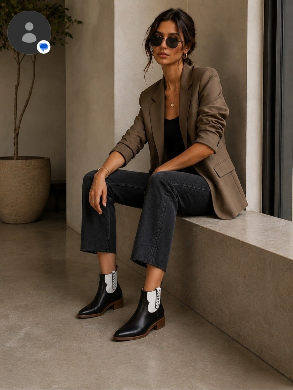 Gabriela‎ Hearst REZA  Black & white Boots